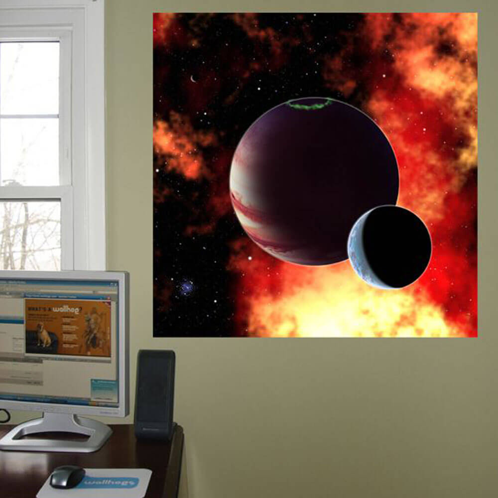 Fiery Birth Glossy Poster Installed