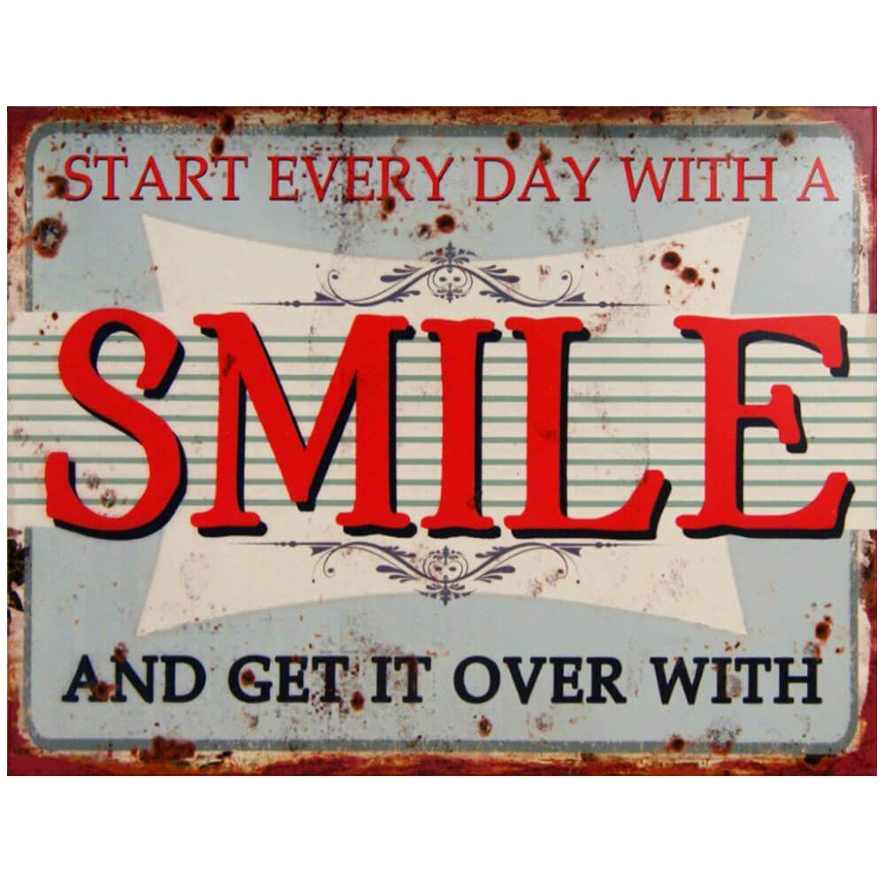 Smile Metal Sign