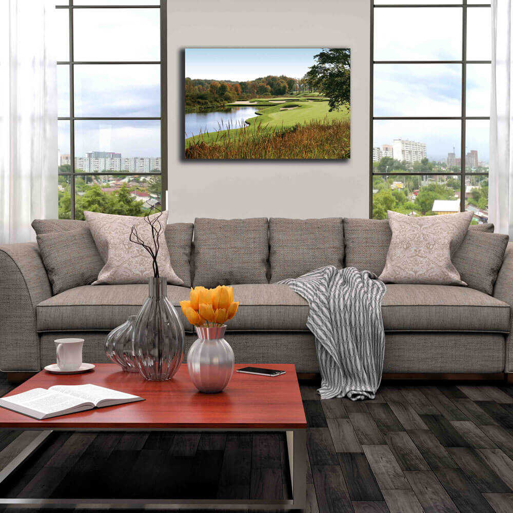 Autumn Golf Canvas Print Installed