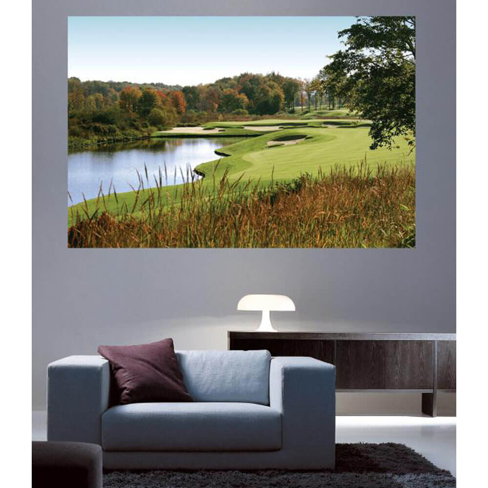 Autumn Golf Wall Decal Installed
