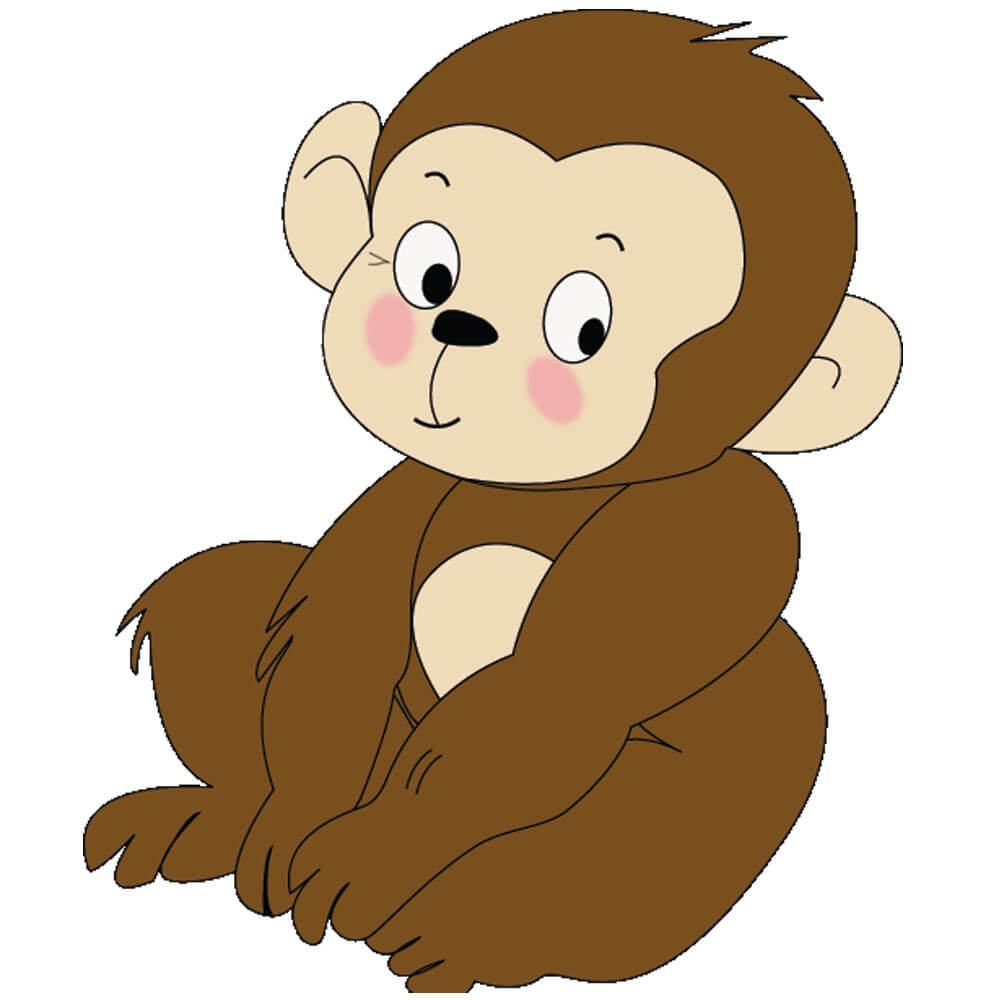 Wallhogs Baby Monkey Wall Decal