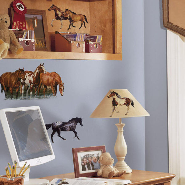 Wild Horses Wall Decals Installed