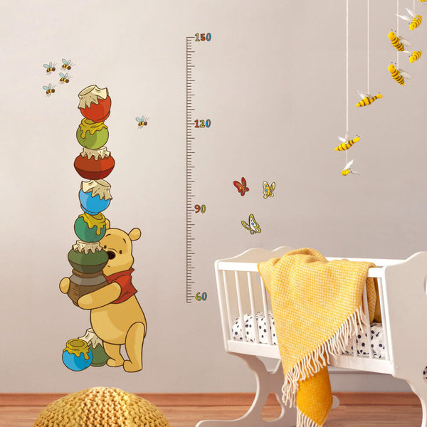 Disney Pooh Wall Decal Growth Chart Installed
