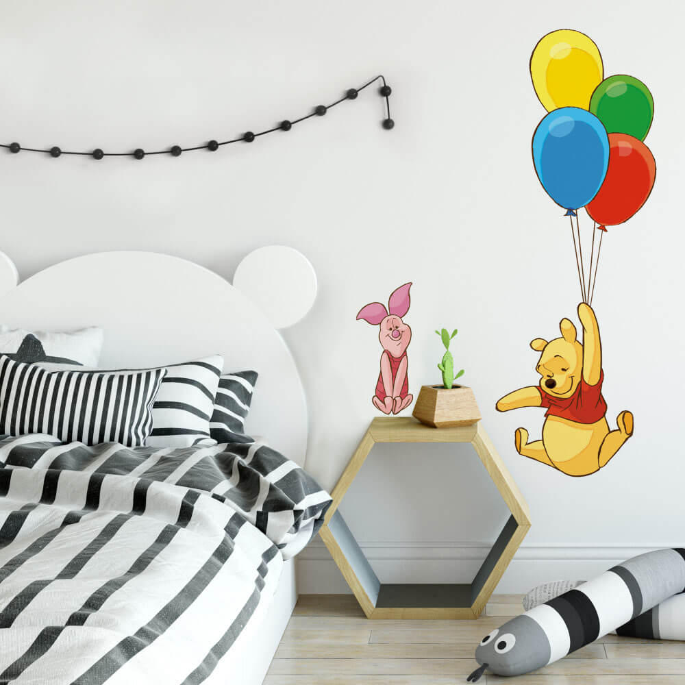 Disney Pooh & Piglet Wall Decals Installed