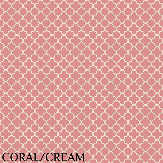 Waverly "Framework" Coral Wallpaper