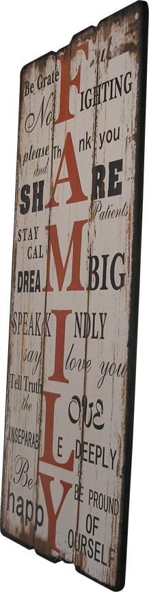 Family Wood Plaque 16"x32" Angle