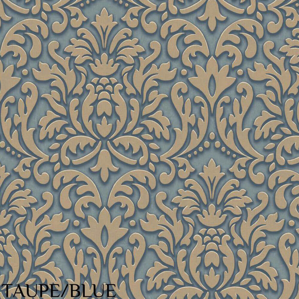 Antonine Vella Dimensional Effects-Adele Taupe Blue Wallpaper
