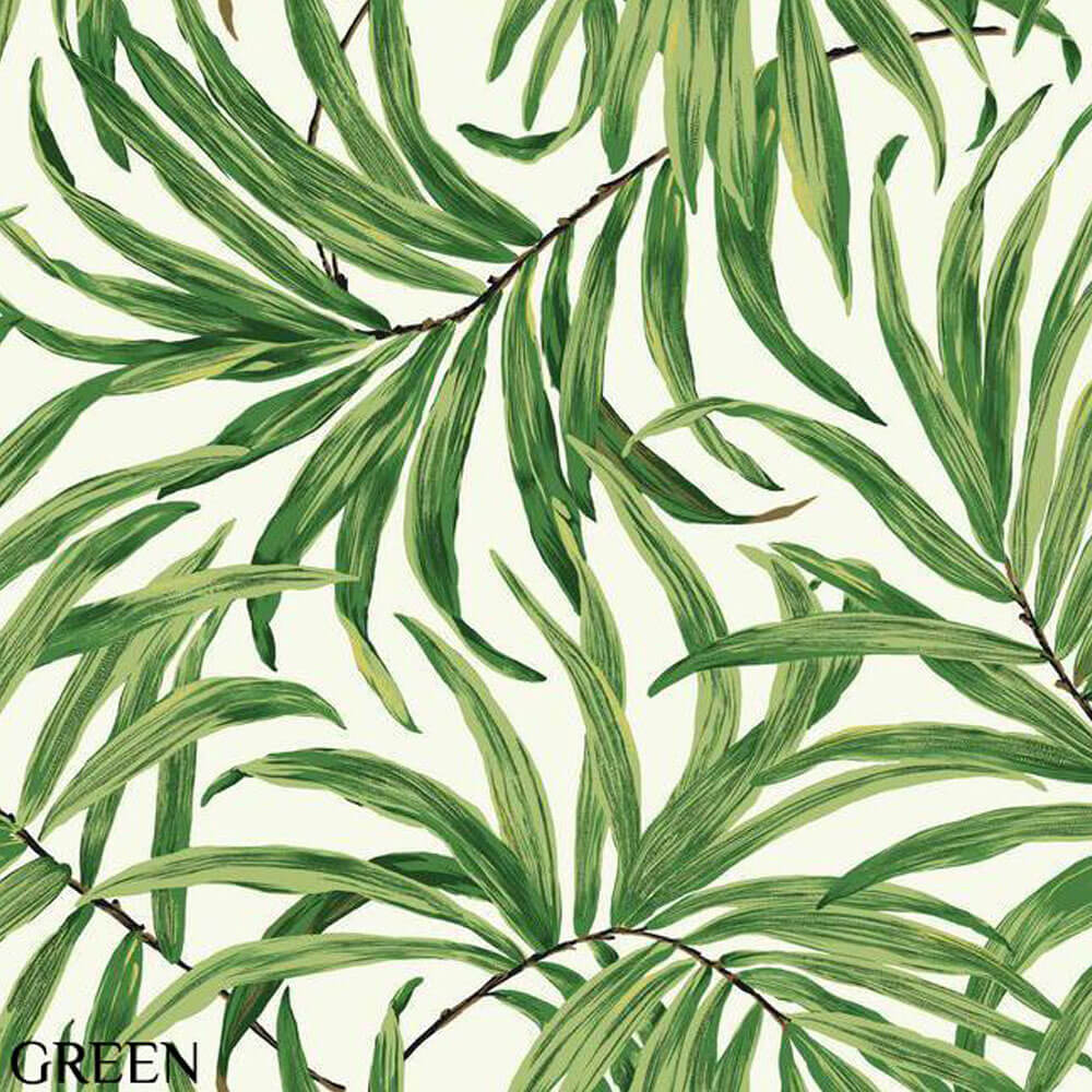 Ashford House Green Bali Leaves Wallpaper