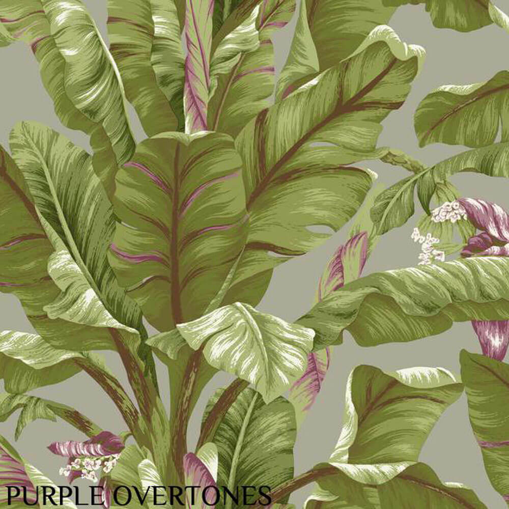 Ashford House Banana Leaf Purple Overtones Wallpaper
