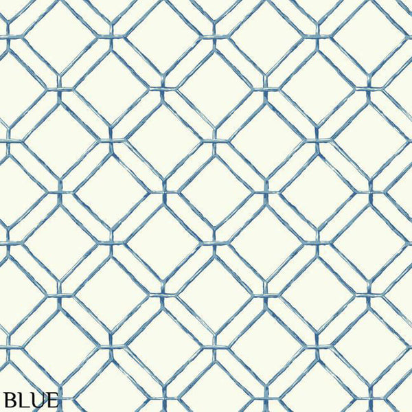 Ashford House Blue Diamond Bamboo Wallpaper