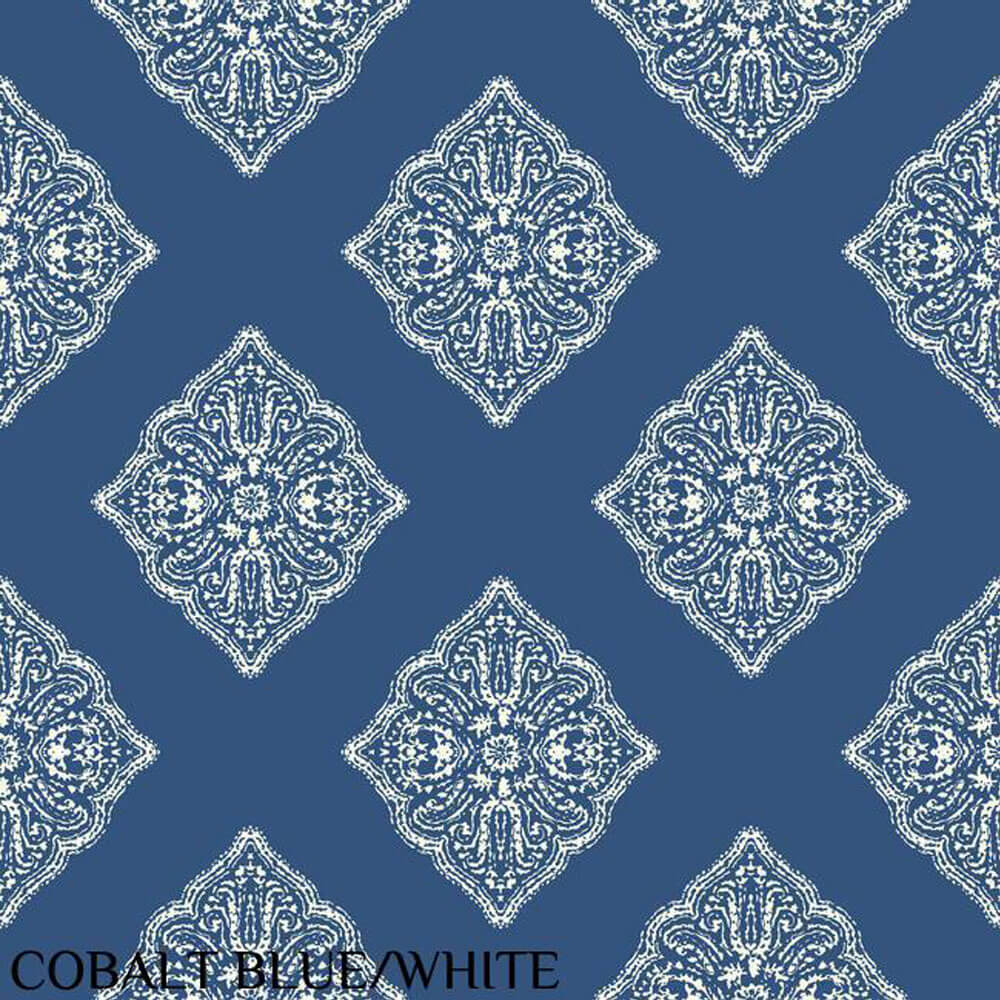 Ashford House Cobalt Blue Henna Tile Wallpaper