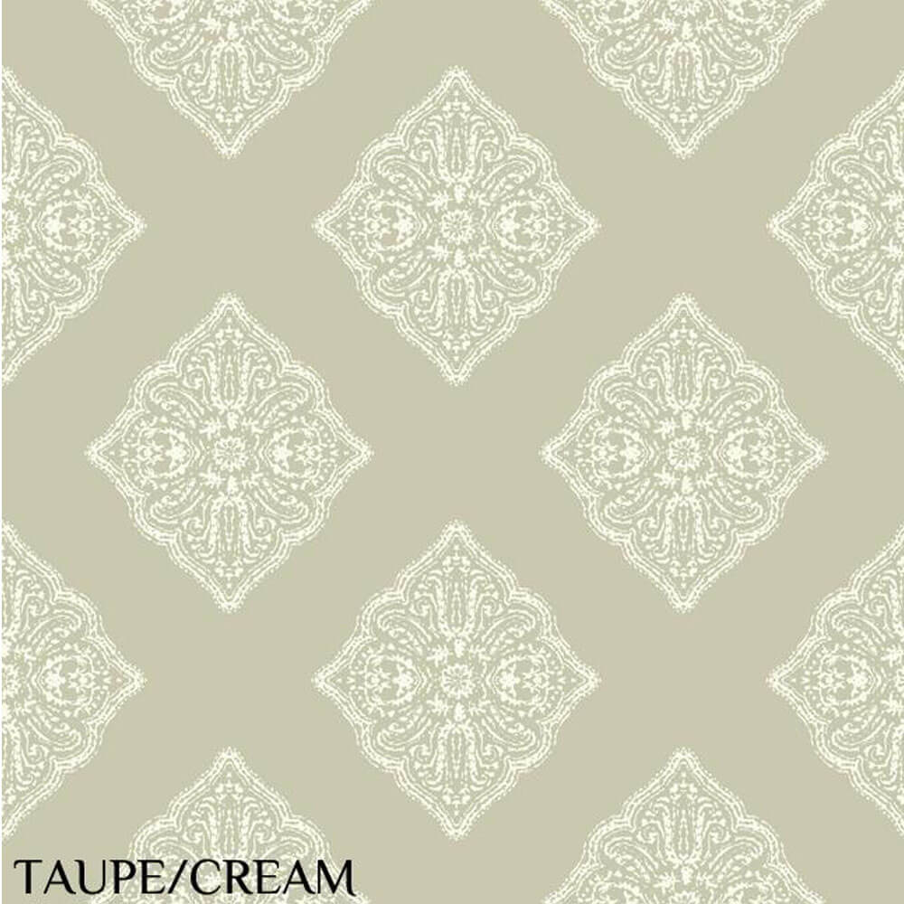 Ashford House Taupe & Cream Henna Tile Wallpaper