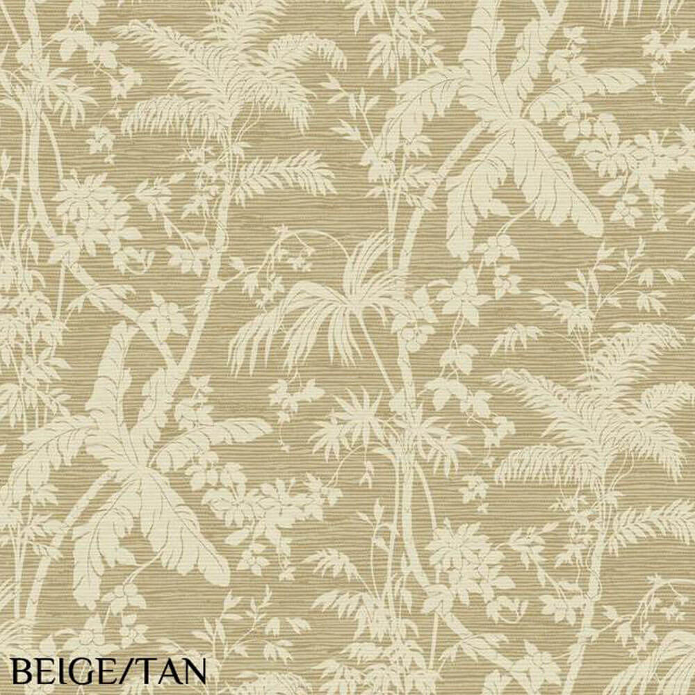 Ashford House Beige & Tan Palm Shadow Wallpaper