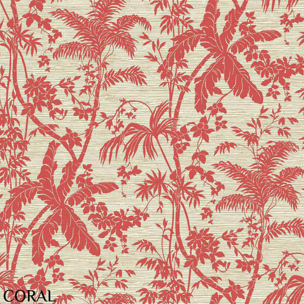 Ashford House Coral Palm Shadow Wallpaper
