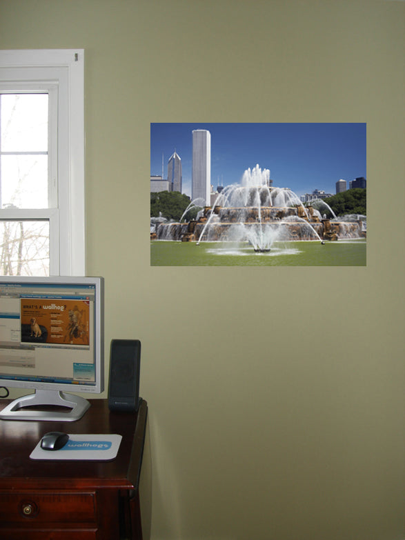 Chicago Fountains Wall Decal Poster Installed