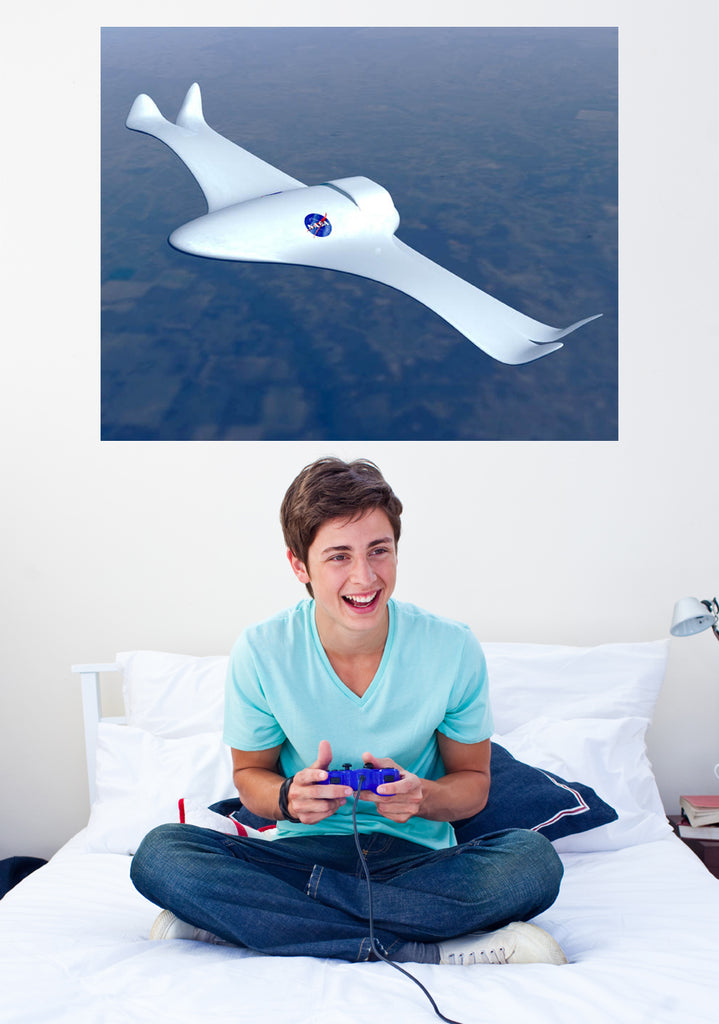 NASA Smart Plane Wall Decal Poster Installed