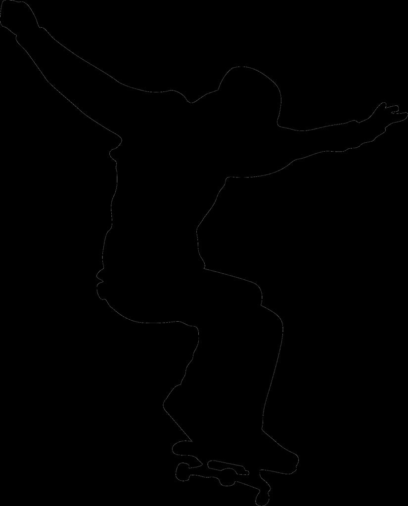 Skateboard Silhouette II Wall Decal Cutout