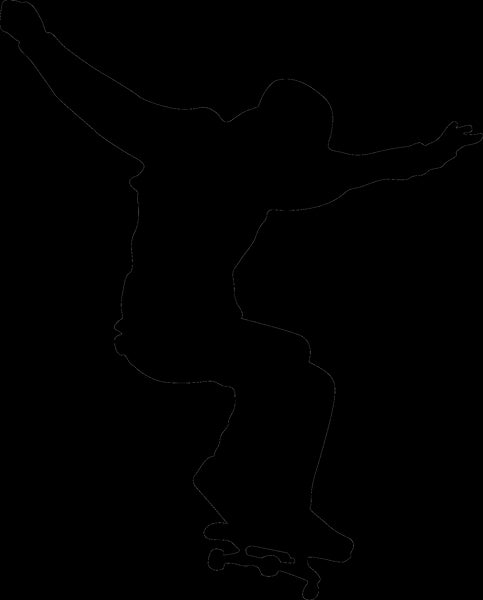 Skateboard Silhouette II Wall Decal Cutout