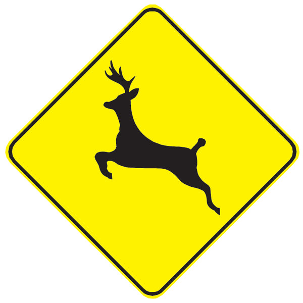 Deer Crossing Sign Wall Decal