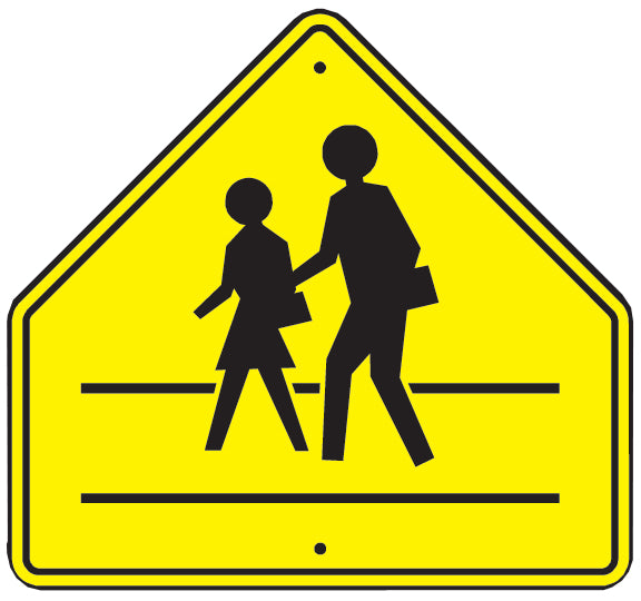 School Crossing Sign Wall Decal