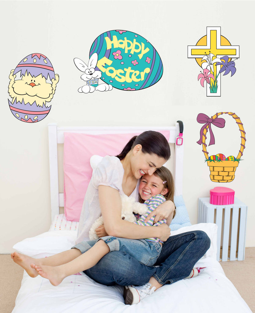 Easter Multi-Pak II Wall Decals Installed