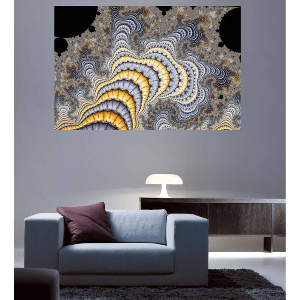 Backlund Fractal Plates Wall Decal Installed
