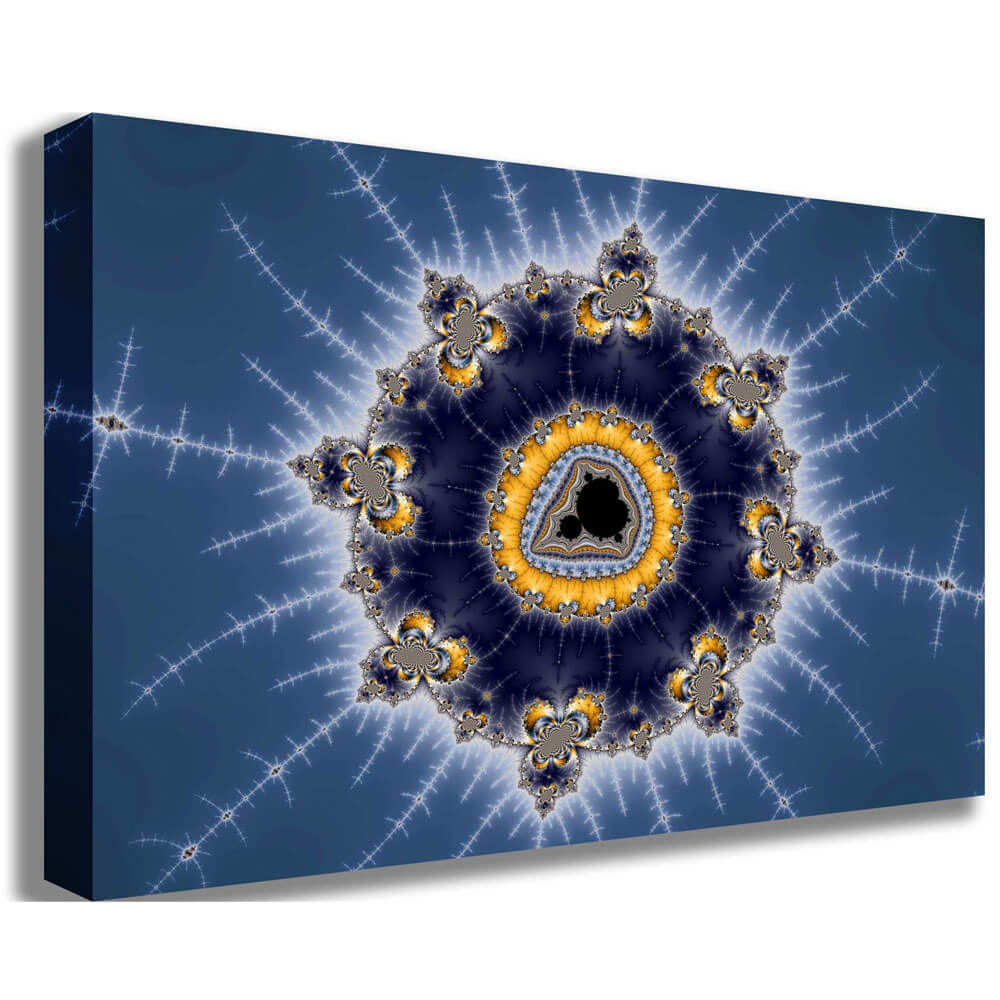 Backlund Golden Mandelbrot Gallery Wrapped Canvas Print