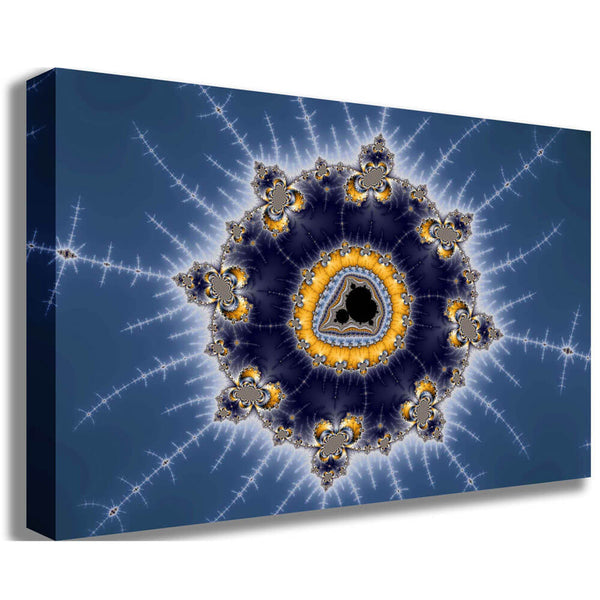 Backlund Golden Mandelbrot Gallery Wrapped Canvas Print