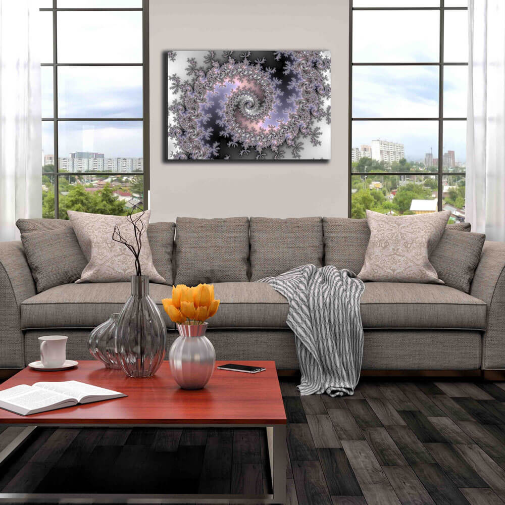Backlund Ice Swirl Canvas Print Installed