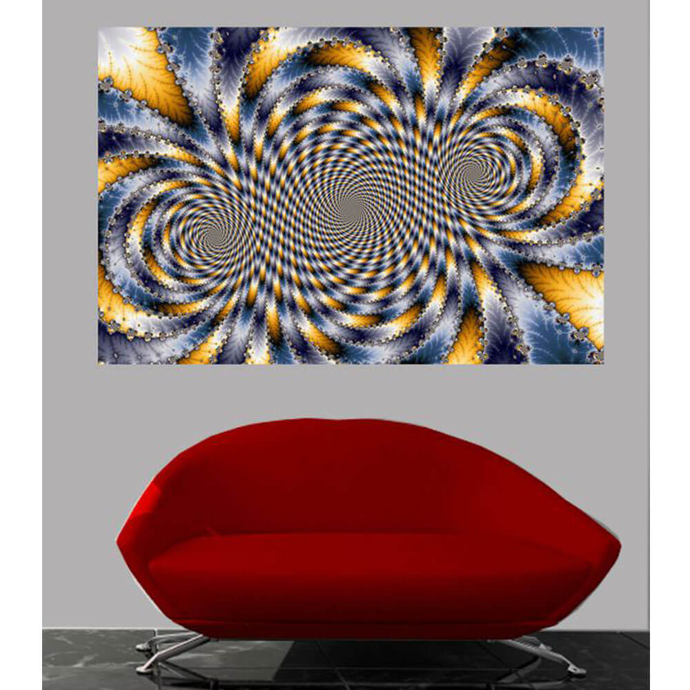 Backlund Swirl Fractal II Glossy Poster Installed