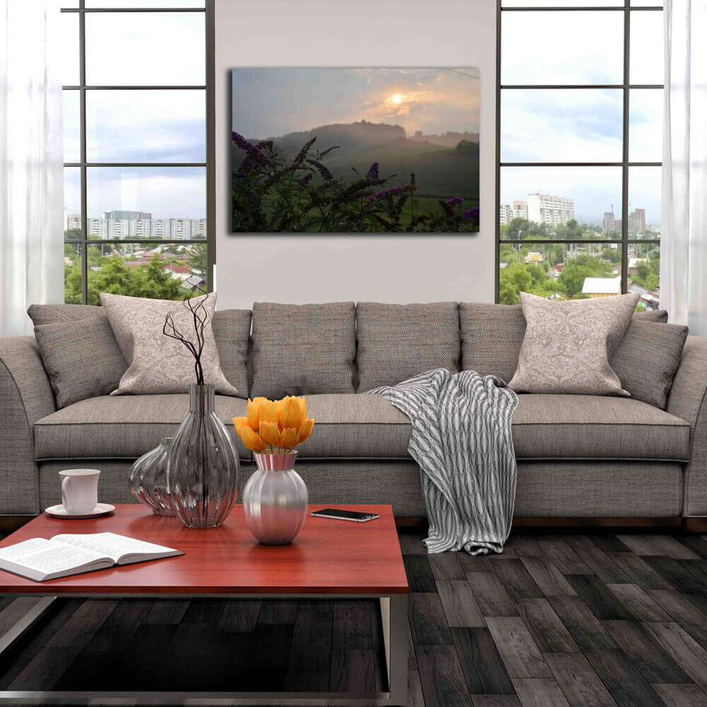 Baker Sunset Heaven Canvas Print Installed