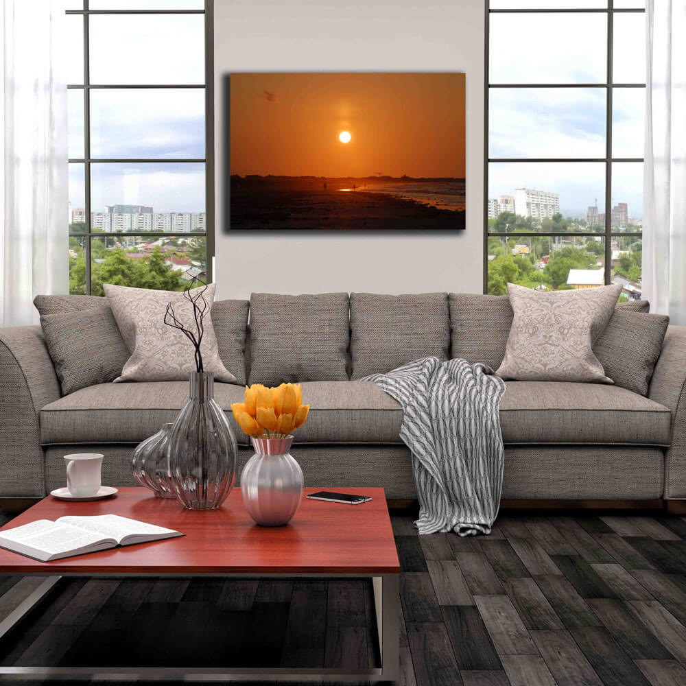 Baker Sunset Canvas Print Installed