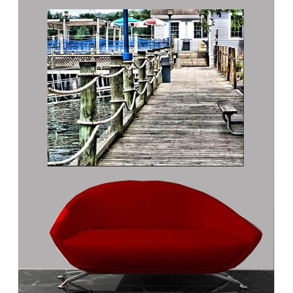 Batie Boat House Wall Decal Installed