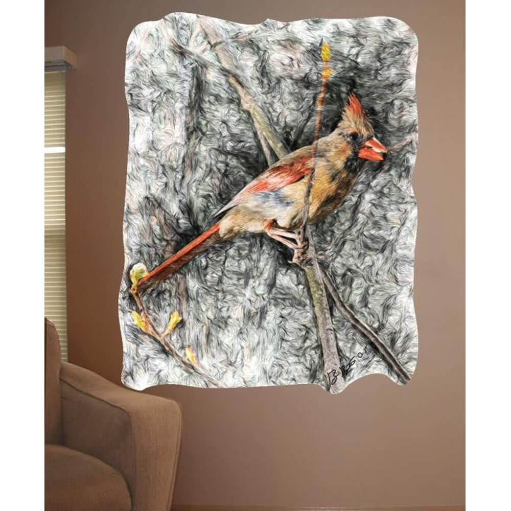 Batie Cardinal Wall Decal Installed