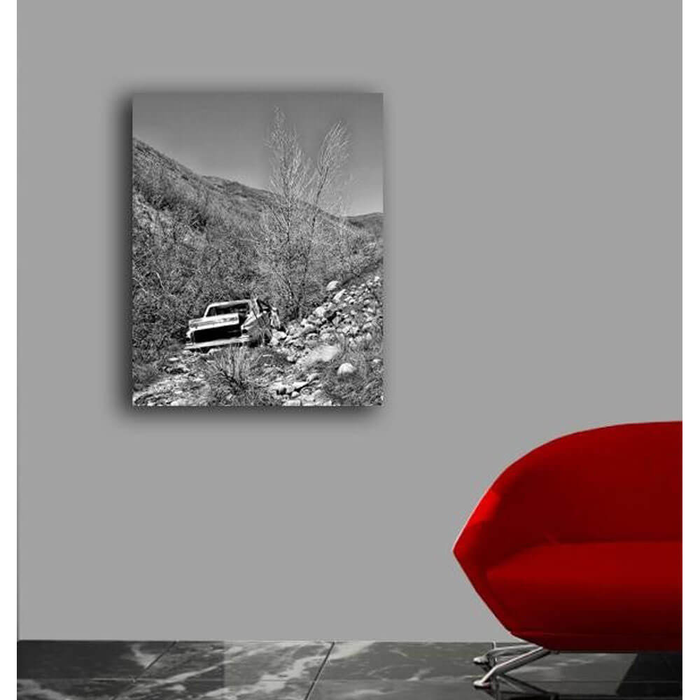 Batie Old Car Canvas Print Installed