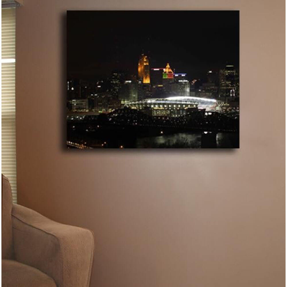 Paul Brown Stadium Canvas Print Installed