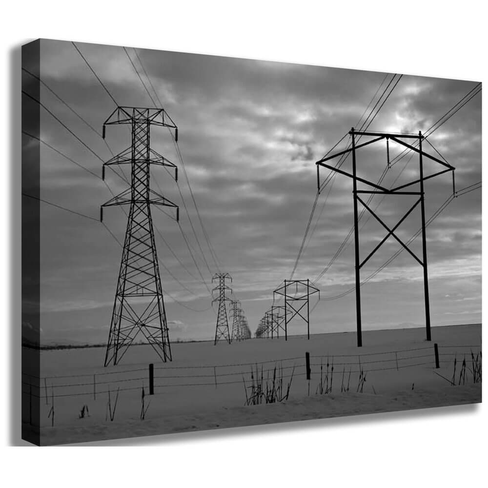 Batie Power Lines Canvas Print