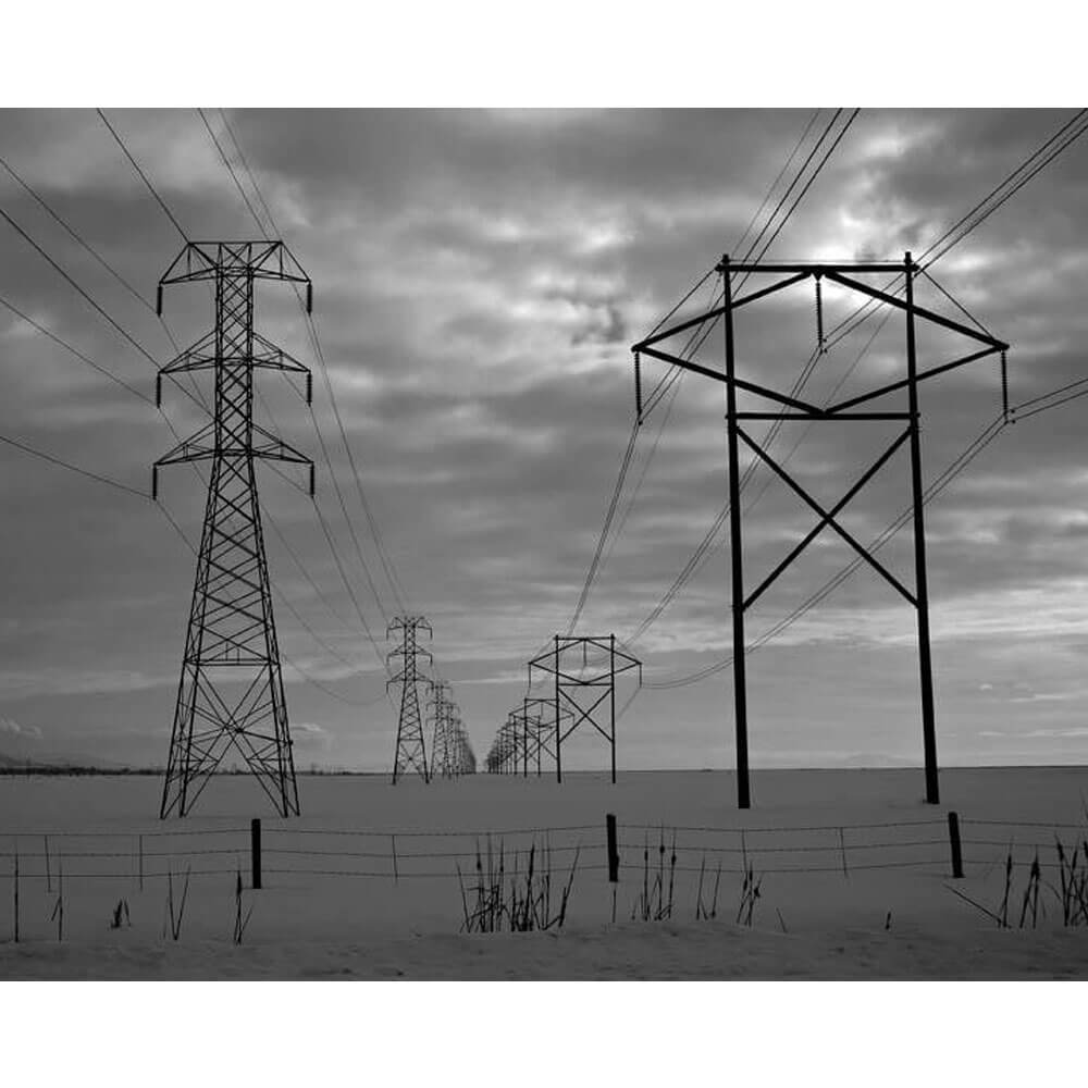 Batie Power Lines Glossy Poster