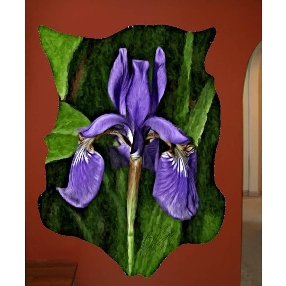 Batie Purple Flower Wall Decal Installed