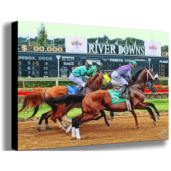 Batie River Downs Gallery Wrapped Canvas Print