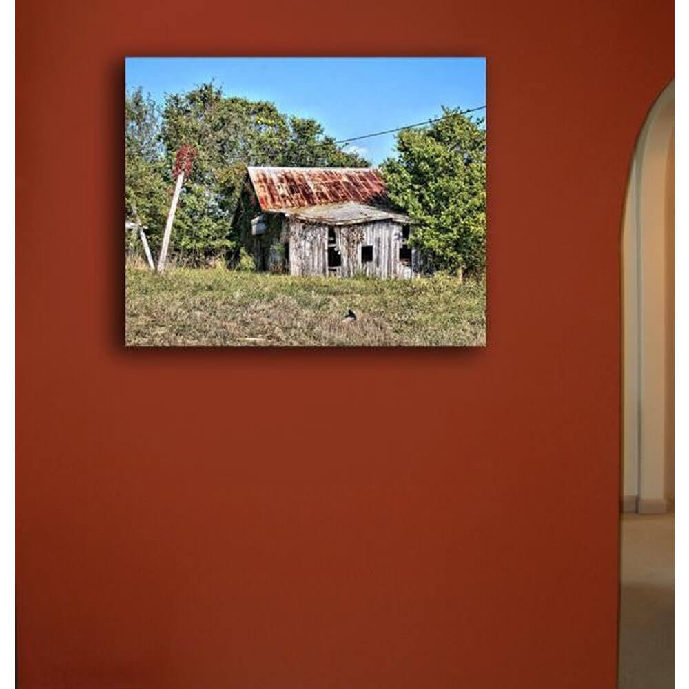 Batie The Shack Canvas Print Installed