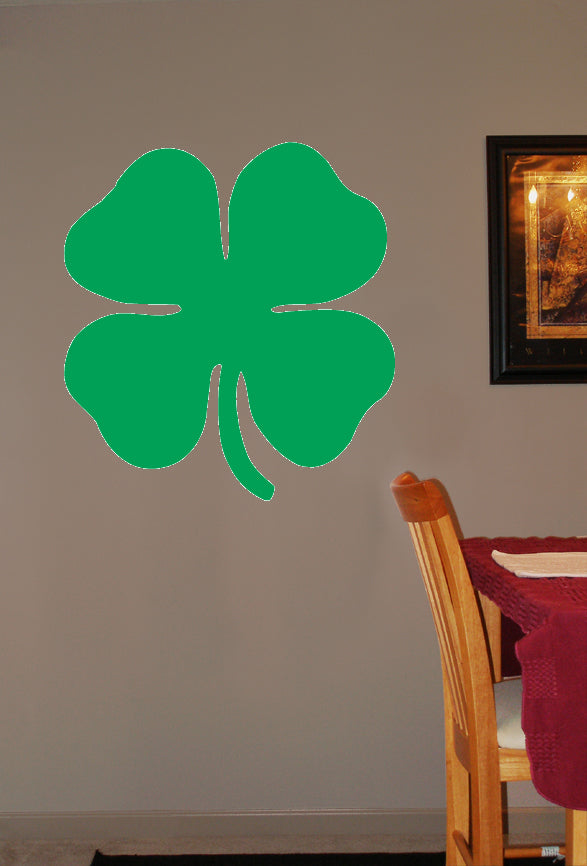 St. Patrick's Day Shamrock Wall Decal Cutout Installed
