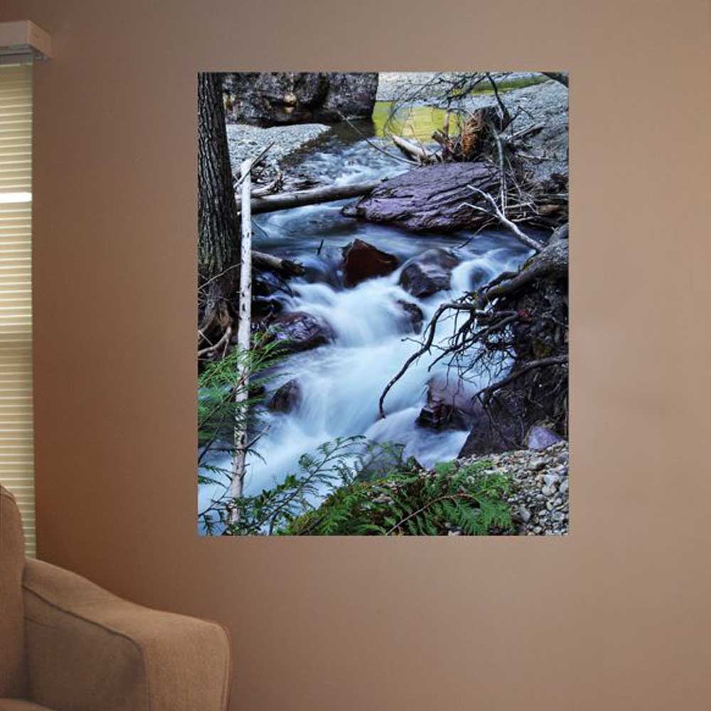 Boer Small Waterfall Glossy Poster Installed