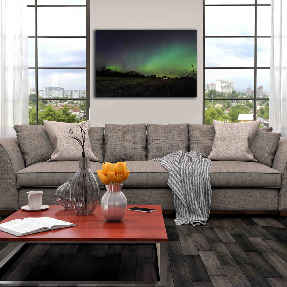 Boer Northern Lights Canvas Print Installed
