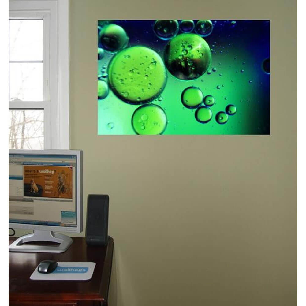 Boer Oil Green Glossy Poster Installed