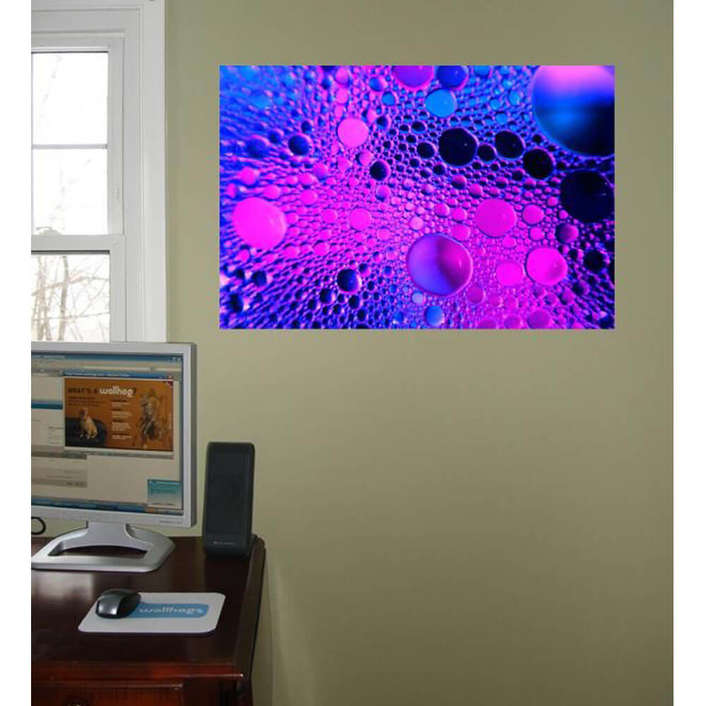 Boer Oil Pink Glossy Poster Installed