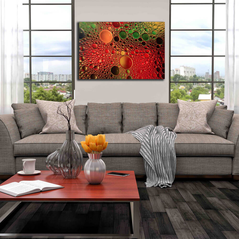 Boer Oil Red Canvas Print Installed