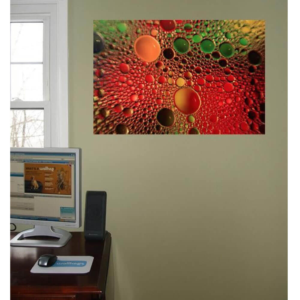 Boer Oil Red Glossy Poster Installed