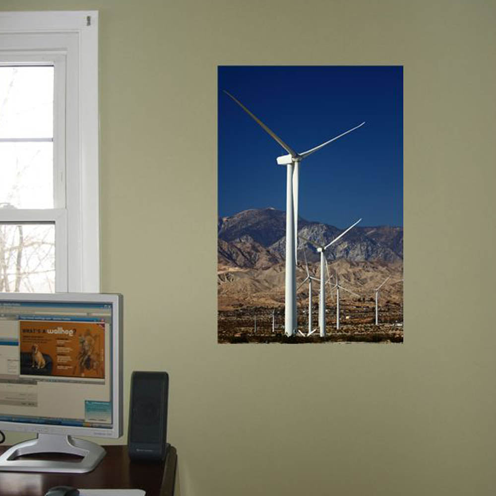 Boer Windmills Glossy Poster Installed