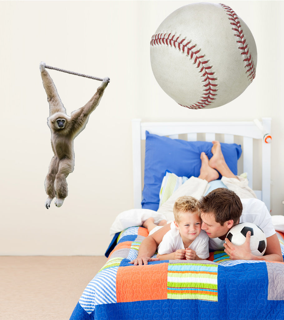 Swinging Monkey Wall Decal Cutout Installed